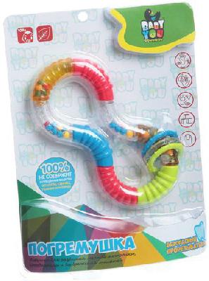 Погремушка с цветными шариками внутри, Bondibon, вращающаяся 19х24,5 см