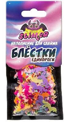 Наполнение для слайма "Блестки фигурные единороги голографические" ТМ "Slimer" от интернет-магазина Континент игрушек