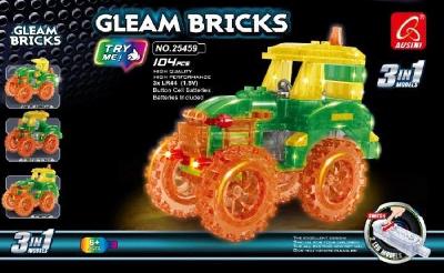 Конструктор с подсветкой Трактор 3 в 1, 104 детали от интернет-магазина Континент игрушек