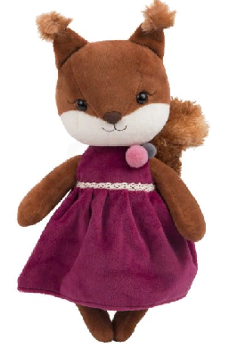 Белочка Белль в бархатном платье