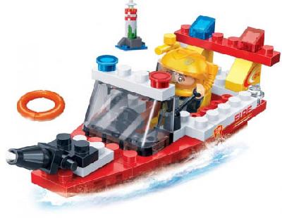 Констр-р Пожарный катер 62дет от интернет-магазина Континент игрушек