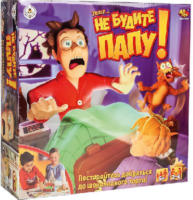 Игра настольная "Тише, не будите спящего папу", в коробке от интернет-магазина Континент игрушек