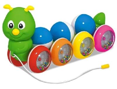 Каталка "Гусеница с шариками" 25,5х10х13 см.