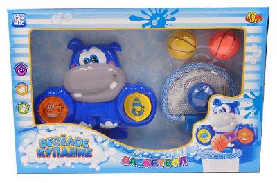 Веселое купание. Водный баскетбол для ванной, 6 предметов