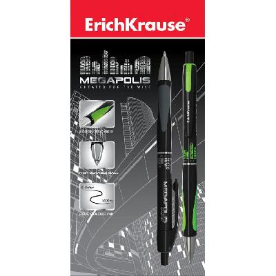 Ручка шариковая MEGAPOLIS CONCEPT,  автоматическая  (коробка 12 шт.) 0,35 мм, ЧЕРНЫЕ от интернет-магазина Континент игрушек