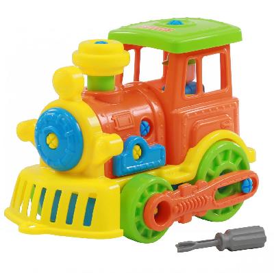 Конструктор "Паровоз" (в сеточке) 28,5х16х18 см. от интернет-магазина Континент игрушек