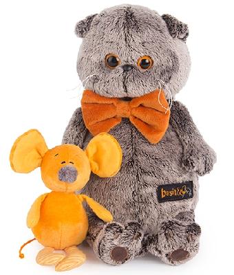 Мягкая игрушка кот Басик с мышкой Миленой 30 см от интернет-магазина Континент игрушек