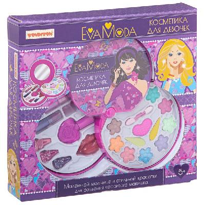 Картинка Набор детской декорат. косметики Bondibon Eva Moda, BOX 26,8х25х4,8 см, косметичка-диск 2-уровневая от интернет-магазина Континент игрушек Набор детской декорат. косметики Bondibon Eva Moda, BOX 26,8х25х4,8 см, косметичка-диск 2-уровневая от интернет-магазина Континент игрушек