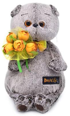 Басик с букетом оранжевых пионов 19 см от интернет-магазина Континент игрушек