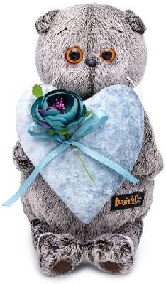 Басик с сердцем из бархата 19 см от интернет-магазина Континент игрушек