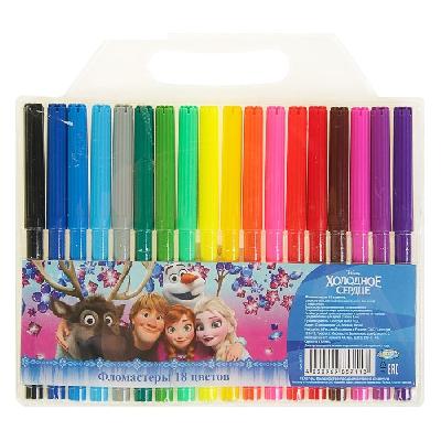 Фломастеры 18 цветов Холодное сердце от интернет-магазина Континент игрушек