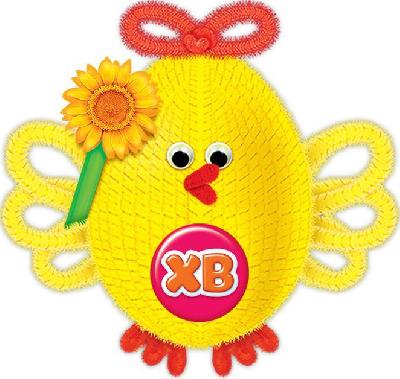 Из меховых палочек  Пасхальная птичка от интернет-магазина Континент игрушек