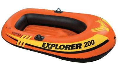 Лодка Explorer 200, 2 местная, 185 х 94 х 41 см, от 6 лет, до 95 кг, 58330NP INTEX