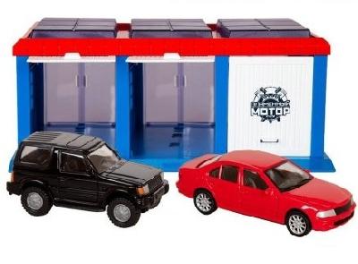 Гараж Сити, открываются передние и задние ворота, джип 1:43 от интернет-магазина Континент игрушек