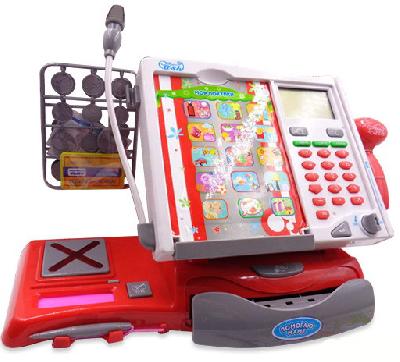 Помогаю Маме. Касса, в наборе с продуктами,со световыми и звуковыми эффектами, в коробке, 40x18x25 с от интернет-магазина Континент игрушек