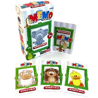 Игра настольная Мемо. Животные от интернет-магазина Континент игрушек
