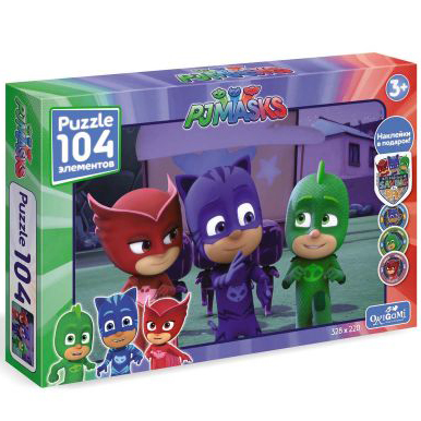 Пазл 104 Герои в масках. Друзья+ наклейки от интернет-магазина Континент игрушек