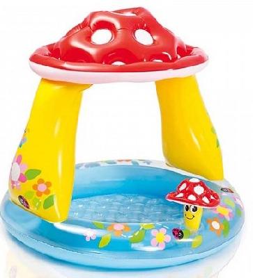 Надувной бассейн для детей INTEX 57114 Грибок 102 x 89 см, для 1-3 лет