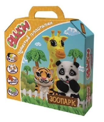 Пластилин пушистый "PLUSH" "Зоопарк" от интернет-магазина Континент игрушек