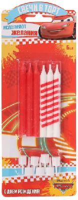 Свечи в торт с печатью "С Днем Рождения", Тачки,  (набор 6 шт), 14,5 х 0,7 см   1687990 от интернет-магазина Континент игрушек