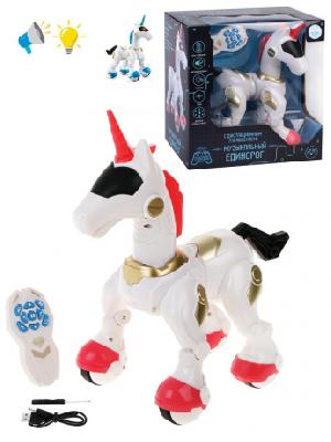 Единорог д/у, свет, сказки, песни, русский язык, ИК пульт, встроен. аккум. , USB з/у, эл. пит. 2хААА от интернет-магазина Континент игрушек
