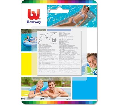BestWay Ремонтный комплект 6,5х6,5см, самоклеющиеся заплатки, 10 штук