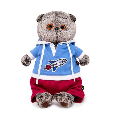 Кот Басик в футболке с ракетой 25 см мягкая игрушка от интернет-магазина Континент игрушек