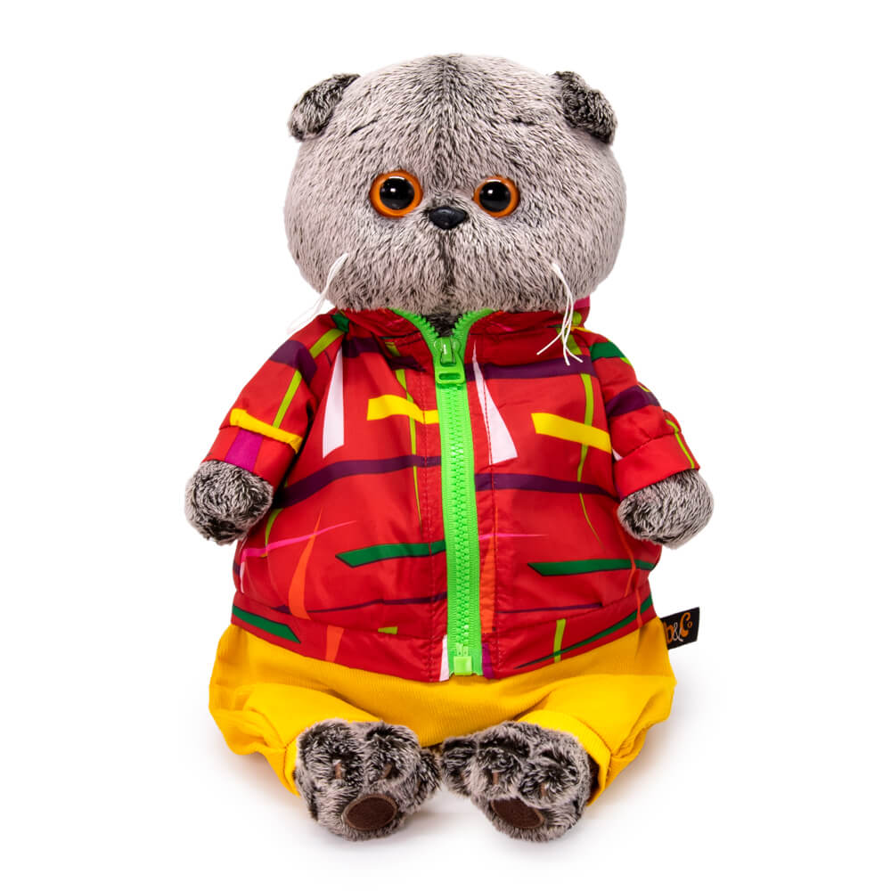 Кот Басик в ветровке 22 см мягкая игрушка от интернет-магазина Континент игрушек