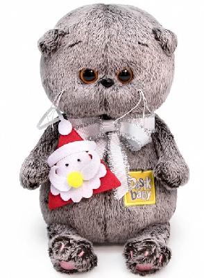 Кот Басик BABY с игрушкой Дед Мороз мягкая игрушка от интернет-магазина Континент игрушек