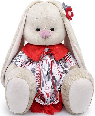 Зайка Ми Большой в платье с красным воротничком от интернет-магазина Континент игрушек