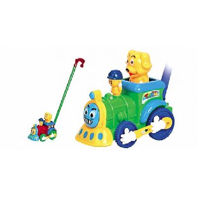 Каталка на палочке со звуком ПАРОВОЗИК