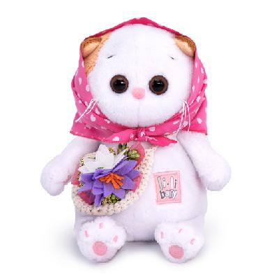 Кошка Ли-Ли BABY в косыночке и с корзинкой 20 см от интернет-магазина Континент игрушек