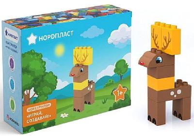 Конструктор «Играй, Создавай (Олень - 8 деталей)» от интернет-магазина Континент игрушек