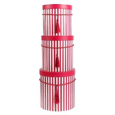 Набор коробок 3 в 1 "Полоски", цвет красный от интернет-магазина Континент игрушек