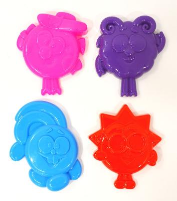 Формочки "Смешарики" большие, 4 шт от интернет-магазина Континент игрушек