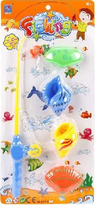 Набор Рыбалка магнитная 4 фигурки + удочка