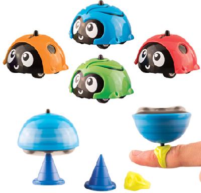 Волчок-машинка, 4 штуки в наборе 18х18х4 см от интернет-магазина Континент игрушек