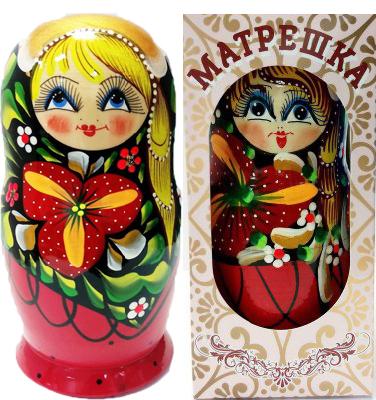 Матрешка 5 в 1 большая (Цветы, Эскиз 18, Трилистник с косой)