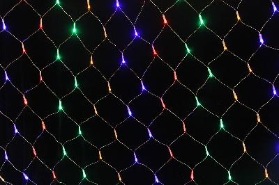 Эл гирлянда цветная сетка 200 ламп 1,8х1,8 м от интернет-магазина Континент игрушек