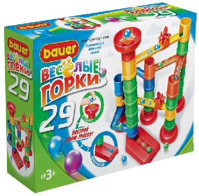 Горка-конструктор Bauer Весёлые горки 29 деталей от интернет-магазина Континент игрушек