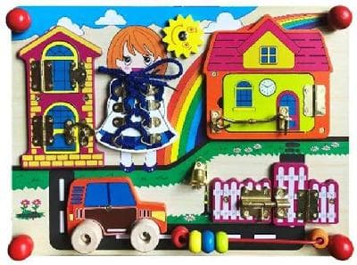 Бизиборд Шнурочки, Замочки от интернет-магазина Континент игрушек