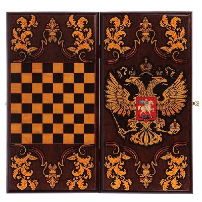 Нарды-шашки "Державные" (доска дерево 40х40 см) 3589432 от интернет-магазина Континент игрушек