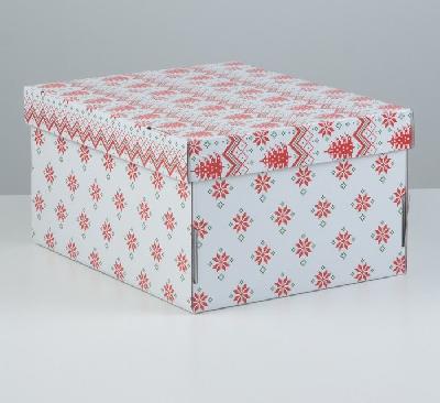 Складная коробка "Елочки", 31,2 х 25,6 х 16,1 см   4432288 от интернет-магазина Континент игрушек