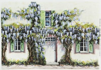 Декупажная карта "Виноградный домик" плотность 45г/м2  формат А4 от интернет-магазина Континент игрушек