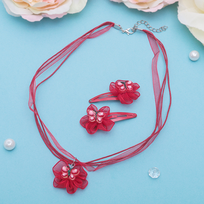 Комплект детский "Выбражулька" 2 заколки, кулон, бабочки от интернет-магазина Континент игрушек