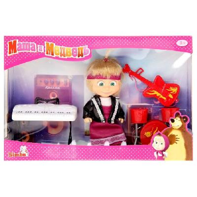 Игровой набор "Маша в рок-наряде" с гитарой, синтезатором и барабанами от интернет-магазина Континент игрушек