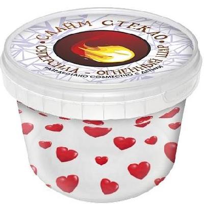 Слайм СТЕКЛО прозрачный с сердечками, 100 гр в банке, арт. 1227 от интернет-магазина Континент игрушек