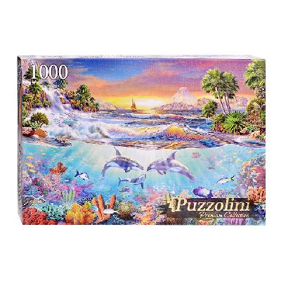 Пазлы Puzzolini 1000 элементов. АДРИАН ЧЕСТЕРМАН. ДЕЛЬФИНЫ В МОРЕ от интернет-магазина Континент игрушек