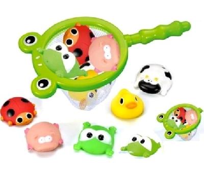 Игрушка для ванной. Сачок с фигурками животных, 18х15х2 см