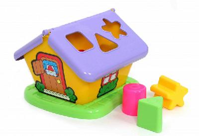 Сортер Домик логический садовый 21,5х20х18,5 см. 